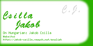 csilla jakob business card